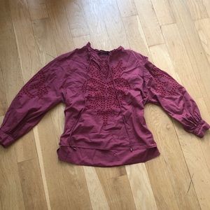 Zara Cotton embroidered blouse size S